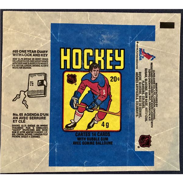 1979-80 O-PEE-CHEE NHL HOCKEY WRAPPER - GRETZKY ROOKIE YEAR