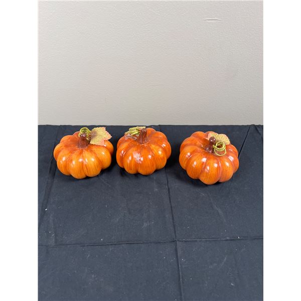 Painted Ceramic Pumpkins