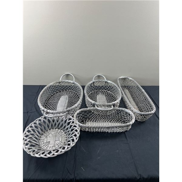 Chain Link Wicker Baskets