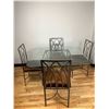 Image 1 : Metal Framed Glass Dining Table & Chairs
