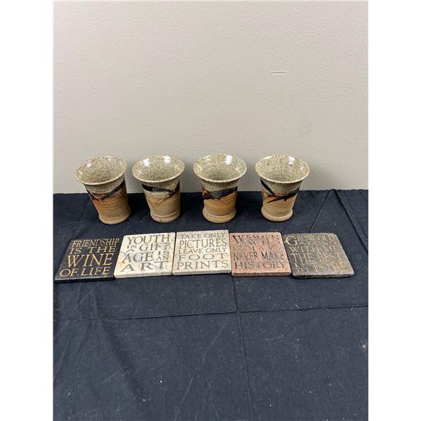 Stoneware Cups & Coasters