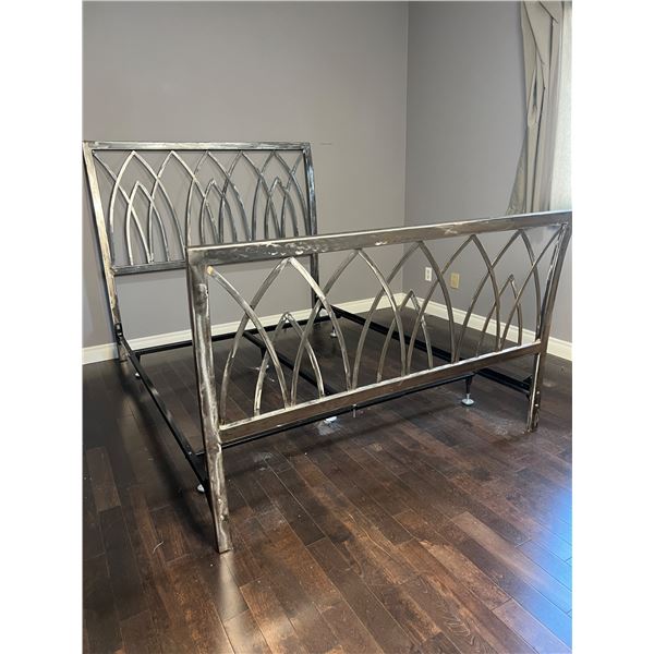 Polished Metal Bed Frame