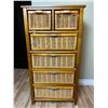 Image 1 : Wood Framed Wicker Chest of Drawers