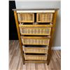 Image 5 : Wood Framed Wicker Chest of Drawers
