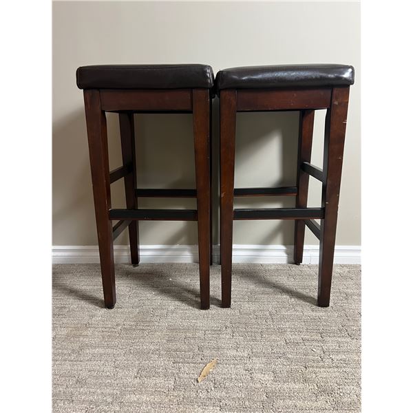 Faux Leather Bar Stools