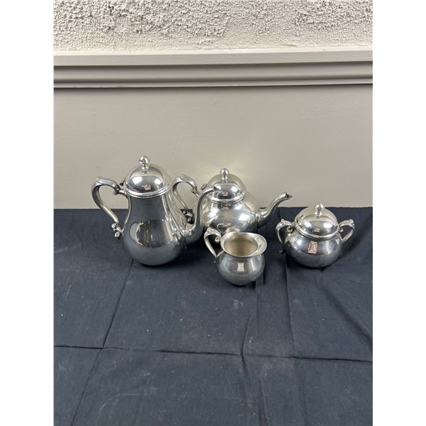 Handcrafted Pewter Tea Set