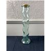 Image 1 : Italian Green Glass Twisty Floor Vase
