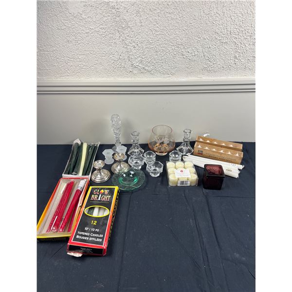 Delicate Candleholders & Candles