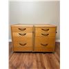 Image 1 : Pair of Wood Filing Cabinets