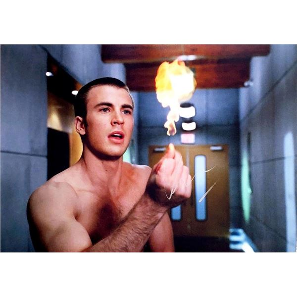 Fantastic Four Chris Evans facsimile signed movie photo