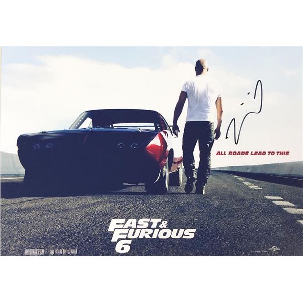 Fast & Furious 6 Vin Diesel facsimile signed movie photo