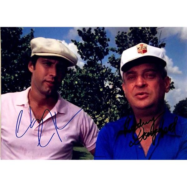 Caddyshack Chevy Chase and Rodney Dangerfield facsimile signed movie photo
