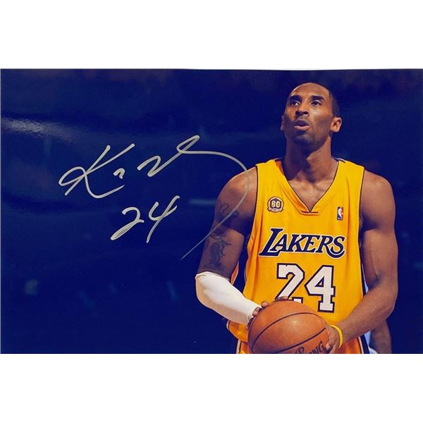 LA Lakers Kobe Bryant facsimile signed photo