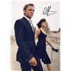 Image 1 : Quantum of Solace Daniel Craig and Olga Kurylenko facsimile signed movie photo