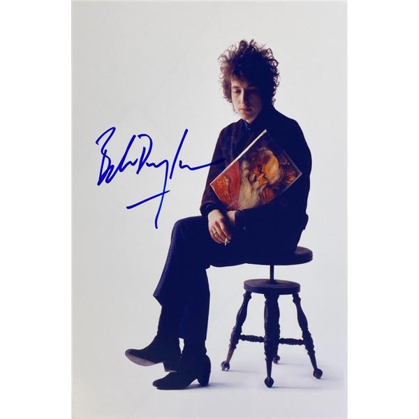 Bob Dylan facsimile signed photo