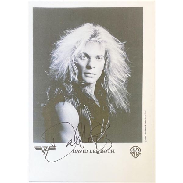 David Lee Roth facsimile signed  photo