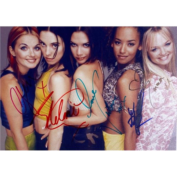 The Spice Girls facsimile band signed photo
