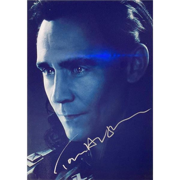 Marvel Loki Tom Hiddleston facsimile signed movie photo