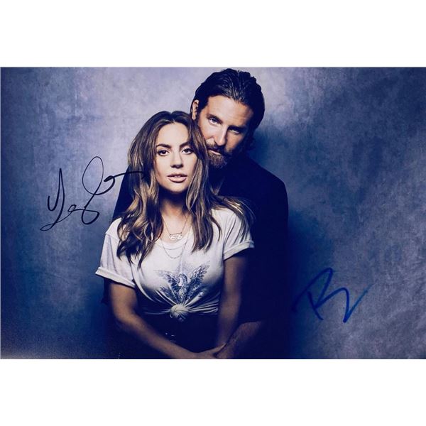 A Star Is Born Bradley Cooper and Lady Gaga facsimile signed movie photo
