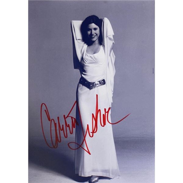 Star Wars Carrie Fisher facsimile signed movie photo