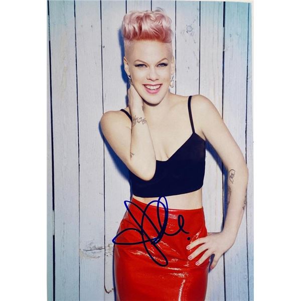 Pink facsimile signed photo