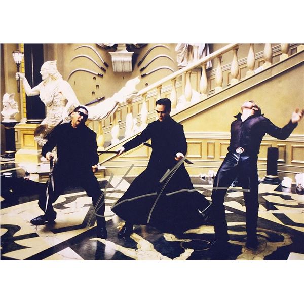 The Matrix Keanu Reeves facsimile signed movie photo