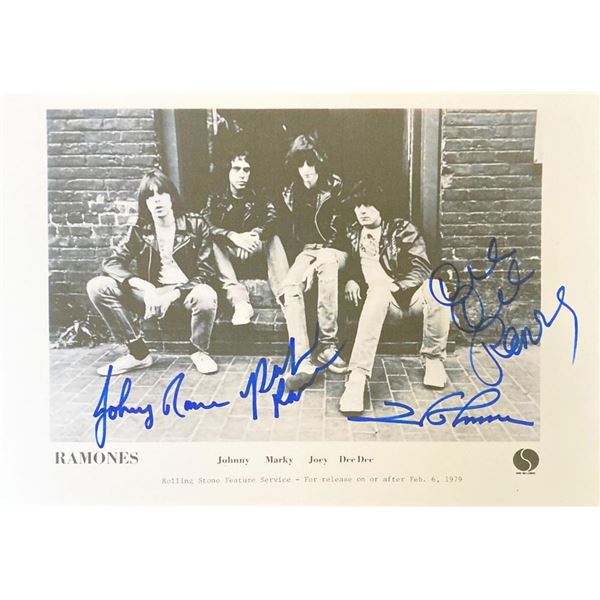 The Ramones facsimile signed  photo