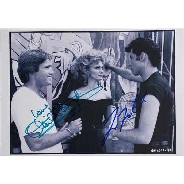Grease Olivia Newton-John and John Travolta facsimile signed movie photo