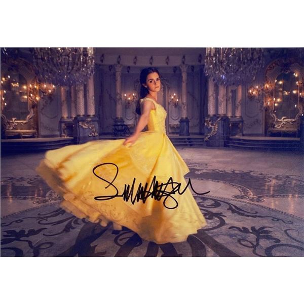 Beauty and the Beast Emma Watson facsimile signed movie photo
