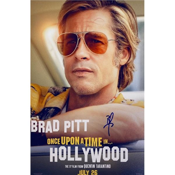 Once Upon A Time in Hollywood Brad Pitt facsimile signedphoto