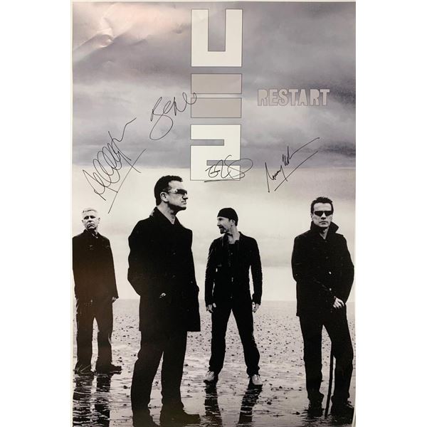 U2 Restart band facsimile signed  photo