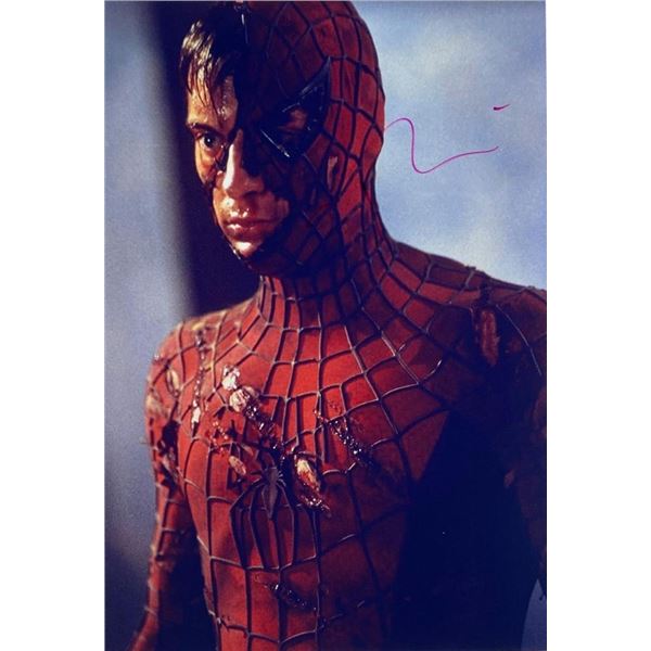 Spider-Man Tobey Maguire facsimile signedphoto