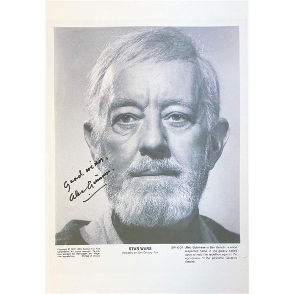 Star Wars Alec Guinness facsimile signed movie photo