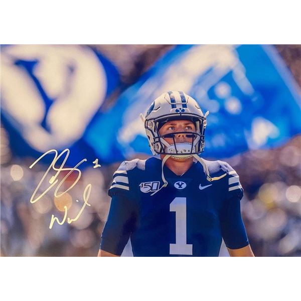 BYU Cougars Zach Wilson facsimile signed photo