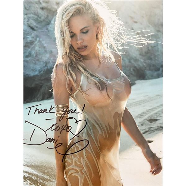Playboy Playmate Dani Mathers facsimile signed photo
