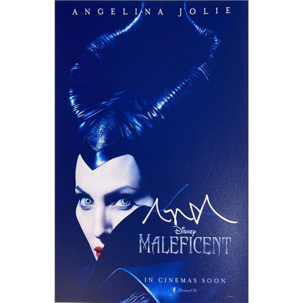 Maleficent Angelina Jolie facsimile signed movie photo