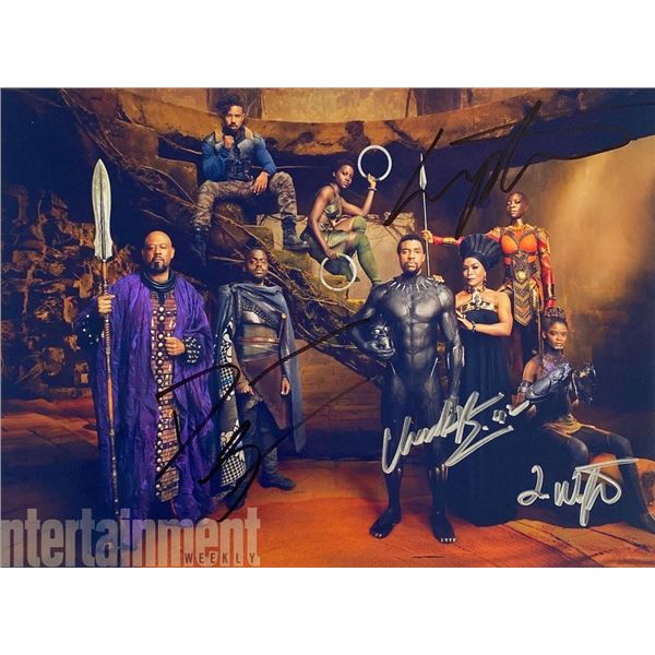 Black Panther cast facsimile signed photo