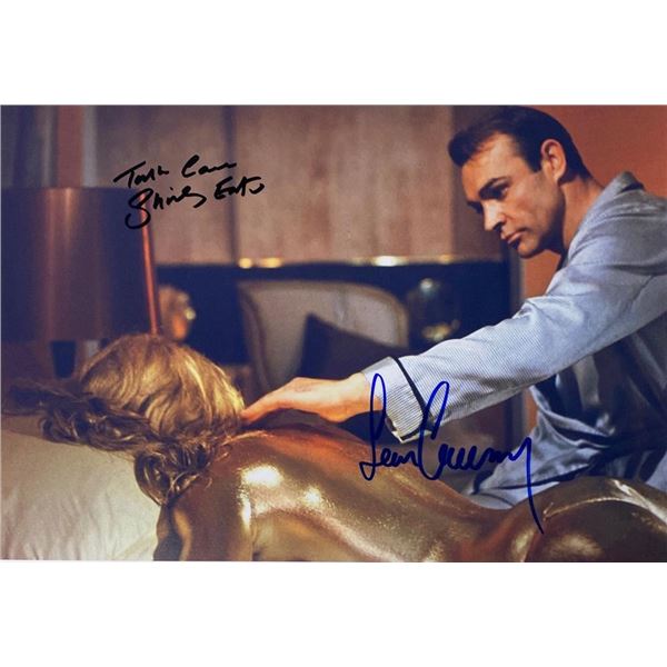 Goldfinger Sean Connery and Shirley Eaton facsimile signed movie photo