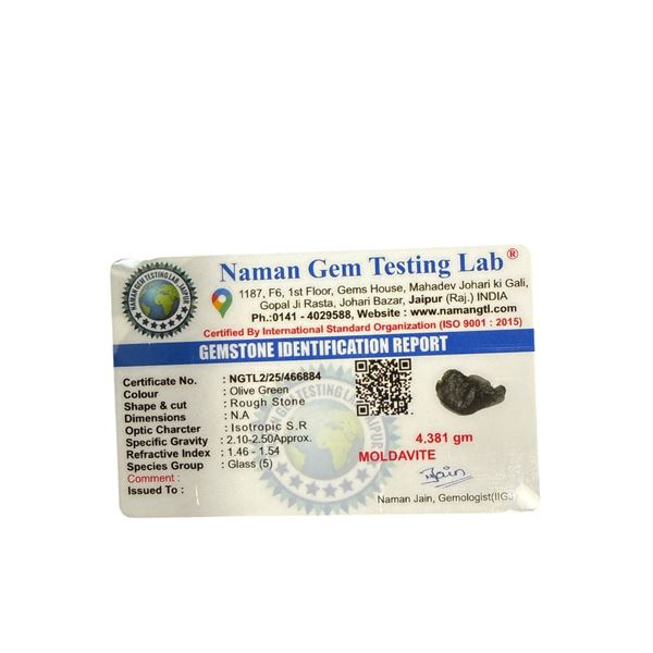 1.22 inch Moldavite 4.381 gms