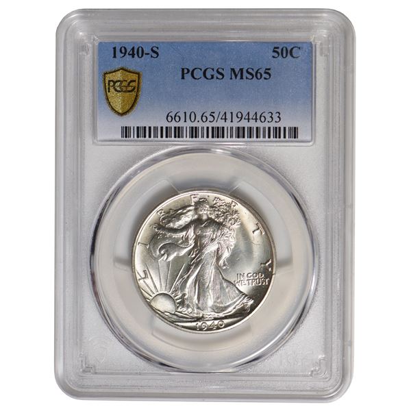 1940-S Walking Liberty Half Dollar PCGS MS65