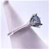 Image 2 : Plated 14KT Gold 3 Ct VVS1 Deep Cobalt Blue Fire Moissanite Ring