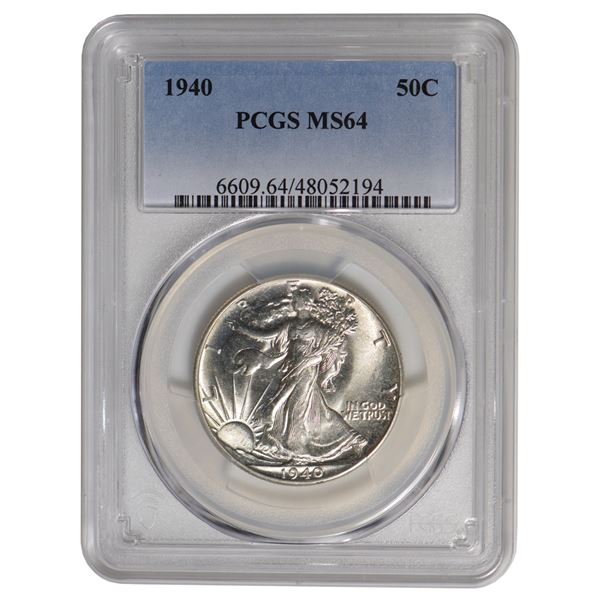 1940 Walking Liberty Half Dollar PCGS MS64