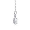 Image 2 : Sterling Silver 2ct Moissanite Pendant with Chain