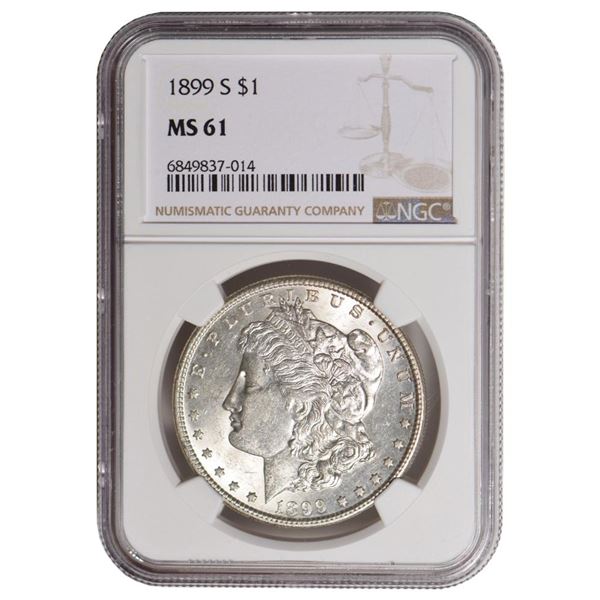 1899-S $1 Morgan Silver Dollar NGC MS61
