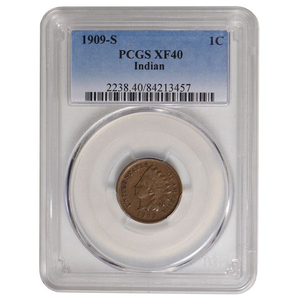 1909-S Indian Cent PCGS XF40