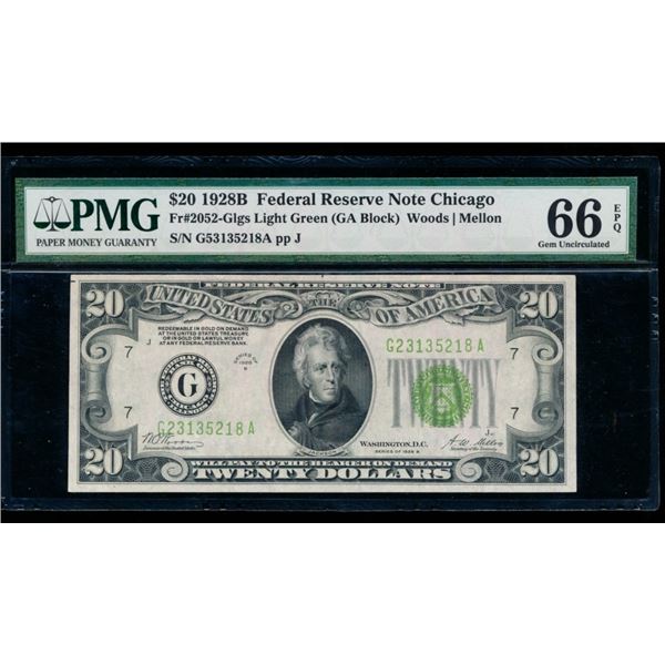 1928B $20 Chicago FRN PMG 66EPQ