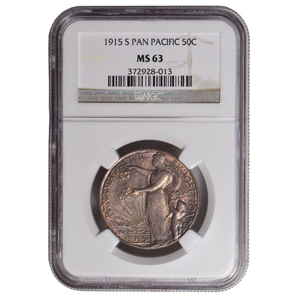 1915-S Panama Pacific Commemorative Half Dollar NGC MS63