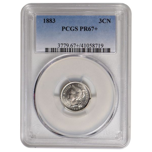 1883 Three Cent Nickel PCGS PR67+