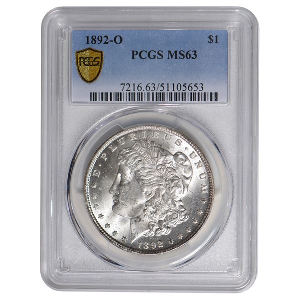 1892-O $1 Morgan Silver Dollar PCGS MS63