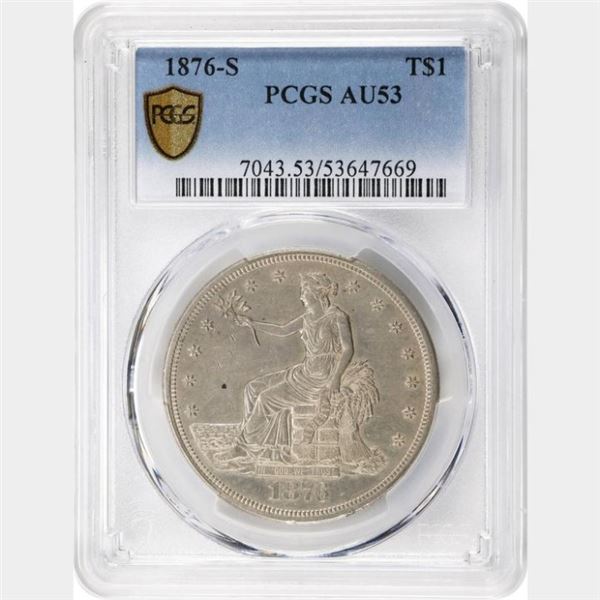 1876-S $1 Trade Dollar PCGS AU53